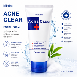 MISTINE ACNE CLEAR FACIAL FOAM 85G. Face Wash (Made In Thailand) Original